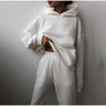 Oversized damski dres z kapturem i szerokimi spodniami dresowymi