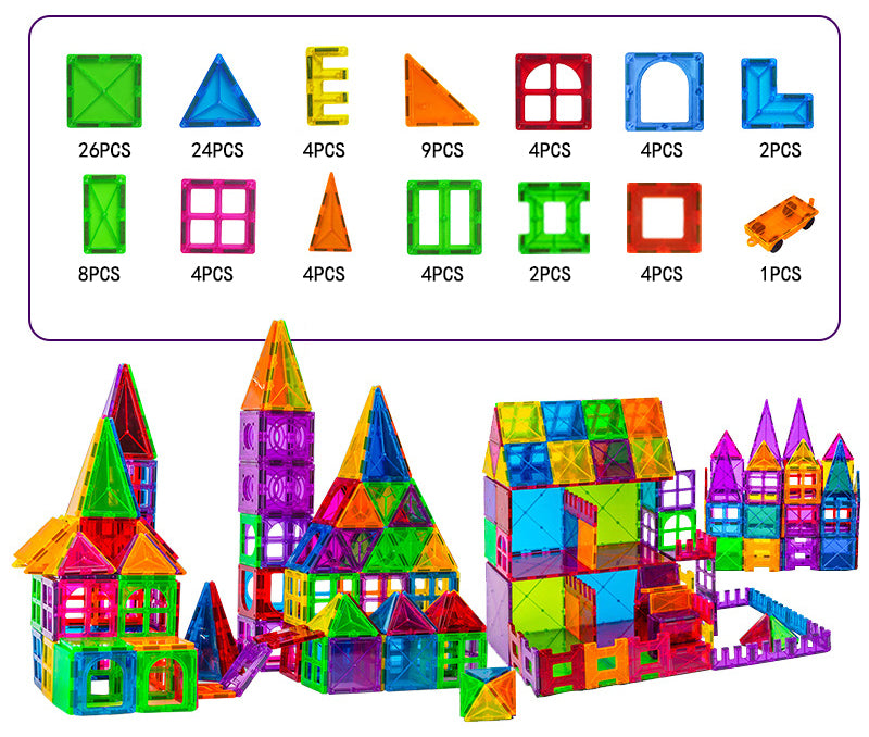 Zestaw Magnetycznych Klocków Konstrukcyjnych – Kreatywna Zabawa dla Dzieci