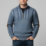 Męski sweter z krótkim zamkiem skandynawski design