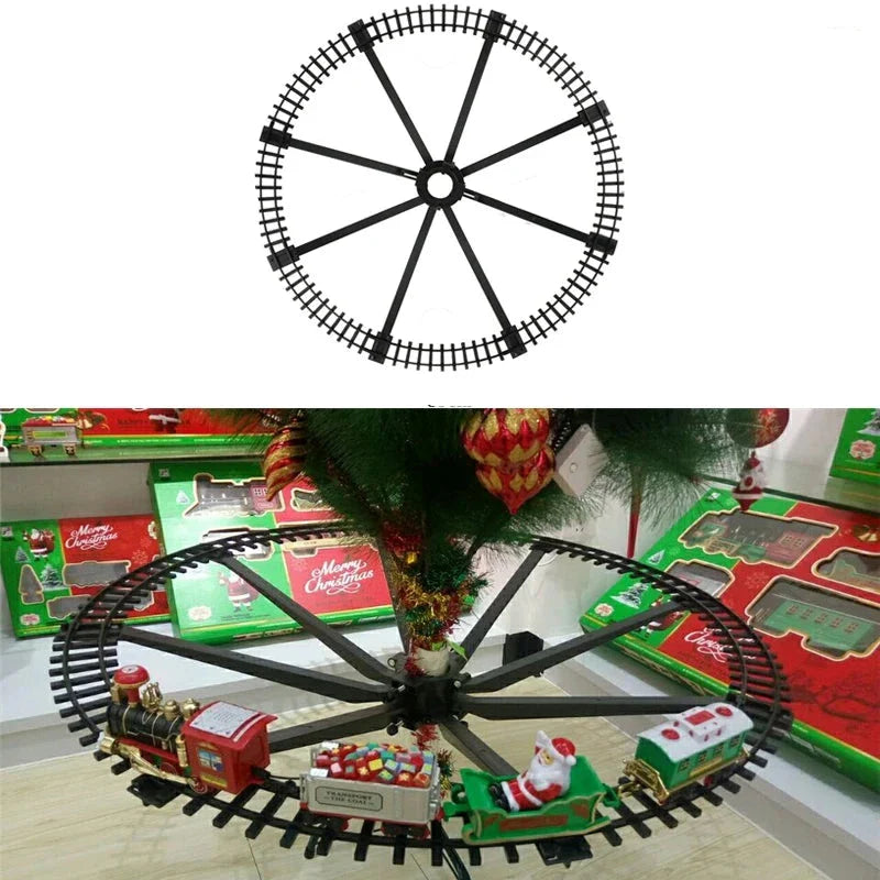 Świąteczny Pociąg Dookoła Choinki – Jeżdżący Elektryczny Zestaw Kolejowy