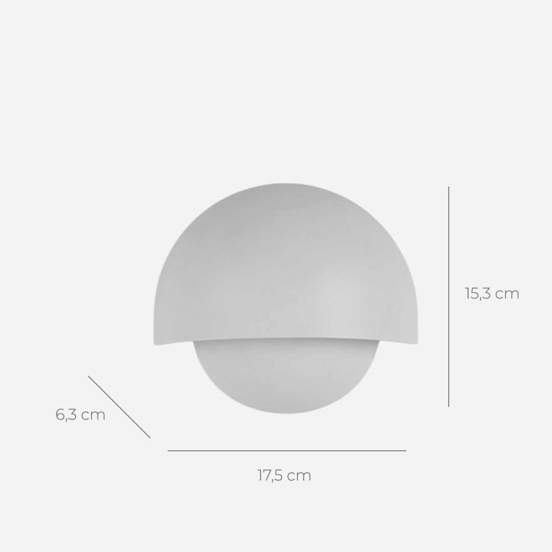 Nowoczesna lampa ścienna z półokrągłym designem do oświetlenia nastrojowego