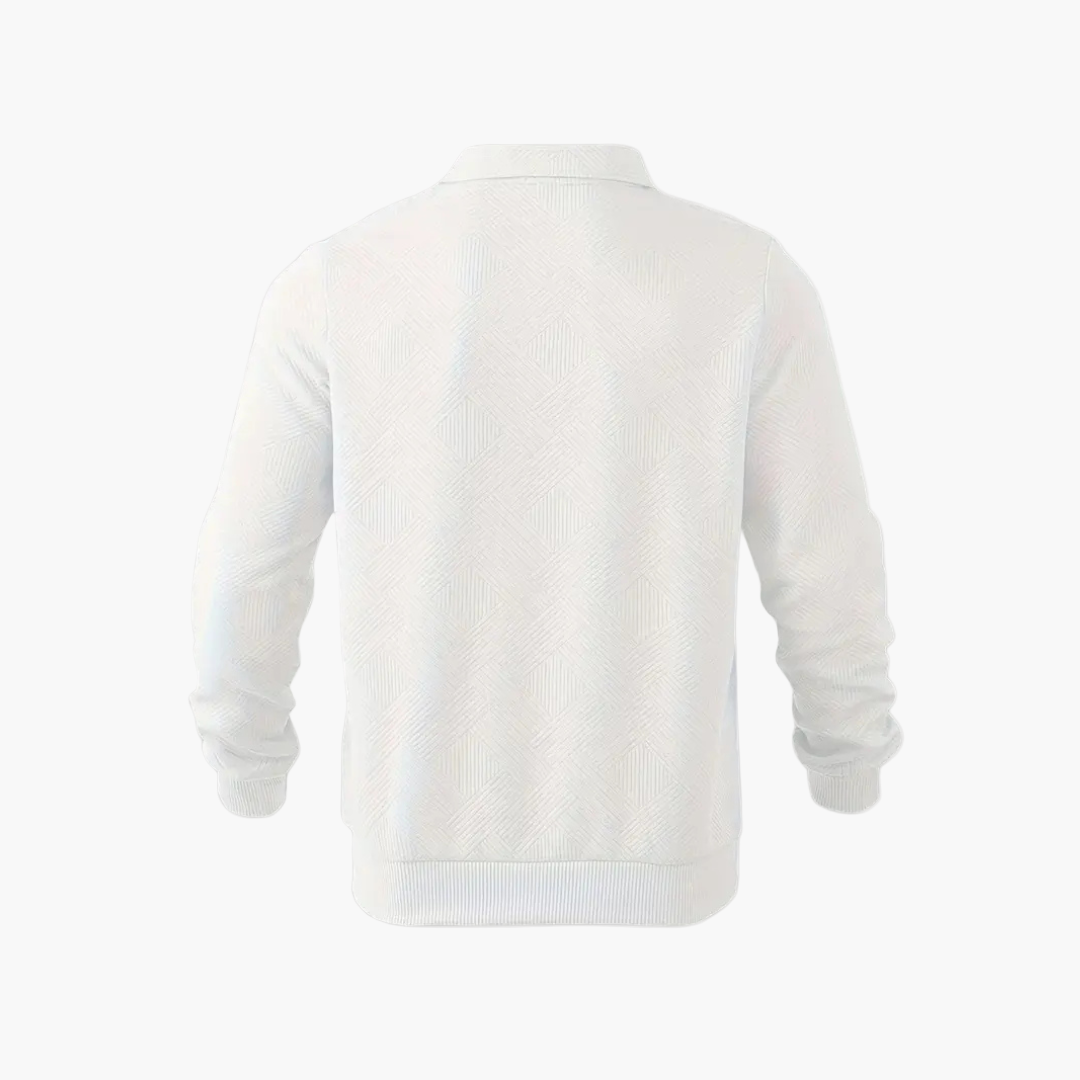 Męski sweter polo z zamkiem – Klasyczny i wygodny design