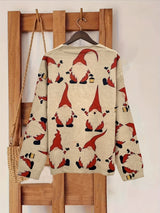 Świąteczny kardigan z reniferami – damski zimowy sweter z świątecznym motywem