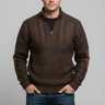 Męski sweter z krótkim zamkiem skandynawski design
