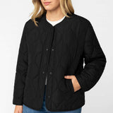 Damska pikowana kurtka lekka z kieszeniami