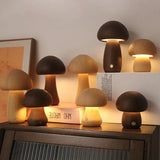 Retro Grzybowa Lampa Stołowa z Delikatnym Rozproszonym Światłem