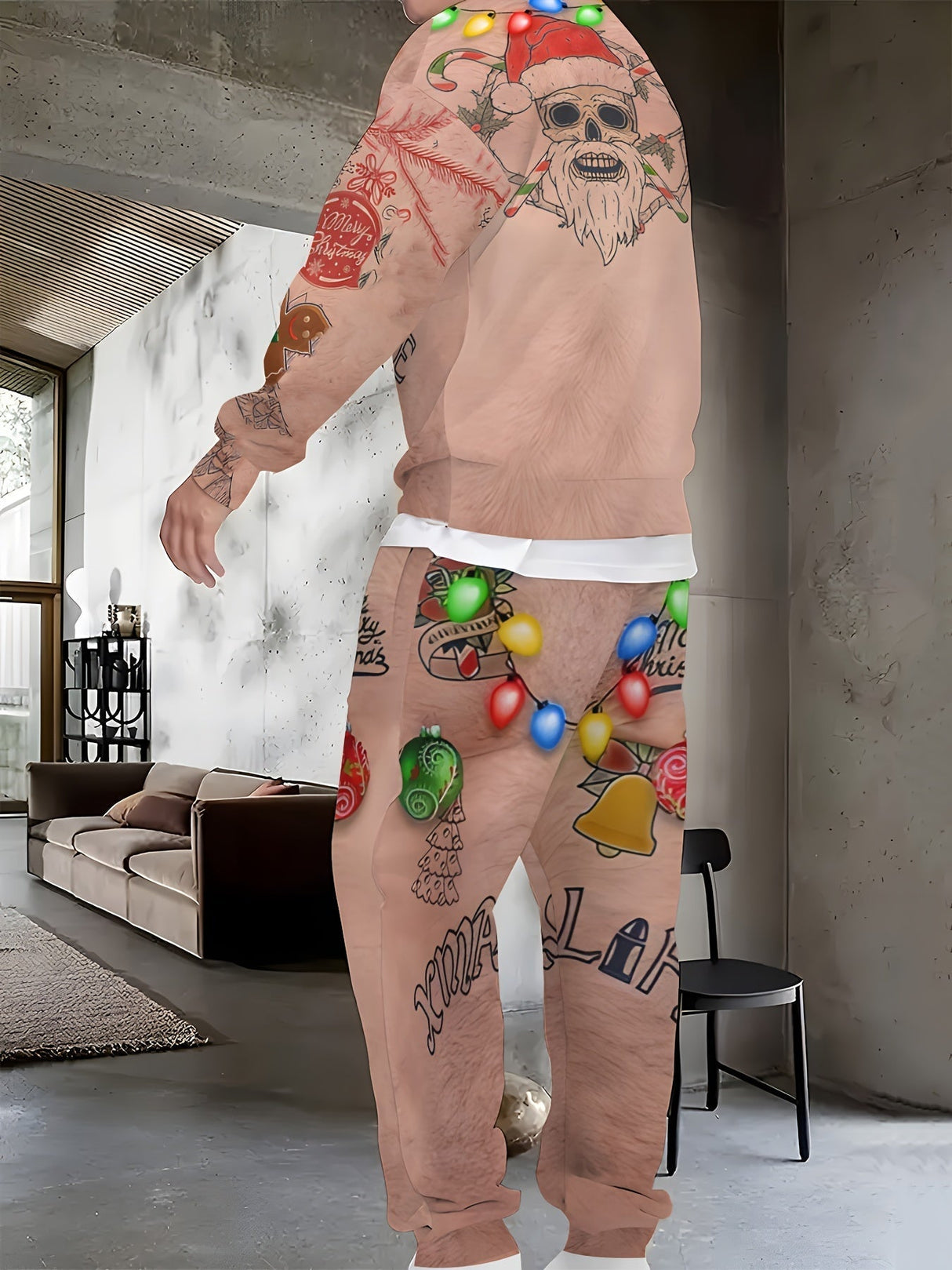 Unisex Świąteczny Dres – Wygodna Bluza z Kapturem i Spodnie Zestaw