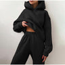 Oversized damski dres z kapturem i szerokimi spodniami dresowymi