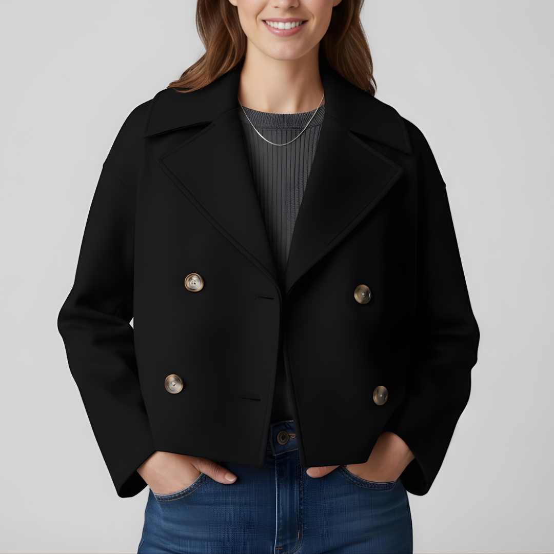 Damska Kurtka Krótka Dwurzędowa – Elegancka i Ponadczasowa