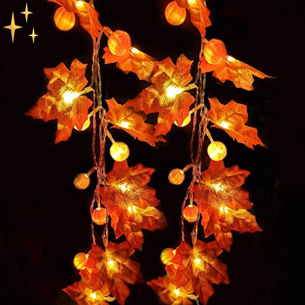 Girlanda LED z liśćmi jesieni 6m z 40 ciepłymi białymi lampkami do nastrojowego oświetlenia