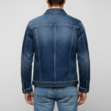 Męska Klasyczna Kurtka Jeansowa z Kieszeniami na Piersi