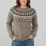 Vintage Dzianinowy Sweter Damski Retro Casual