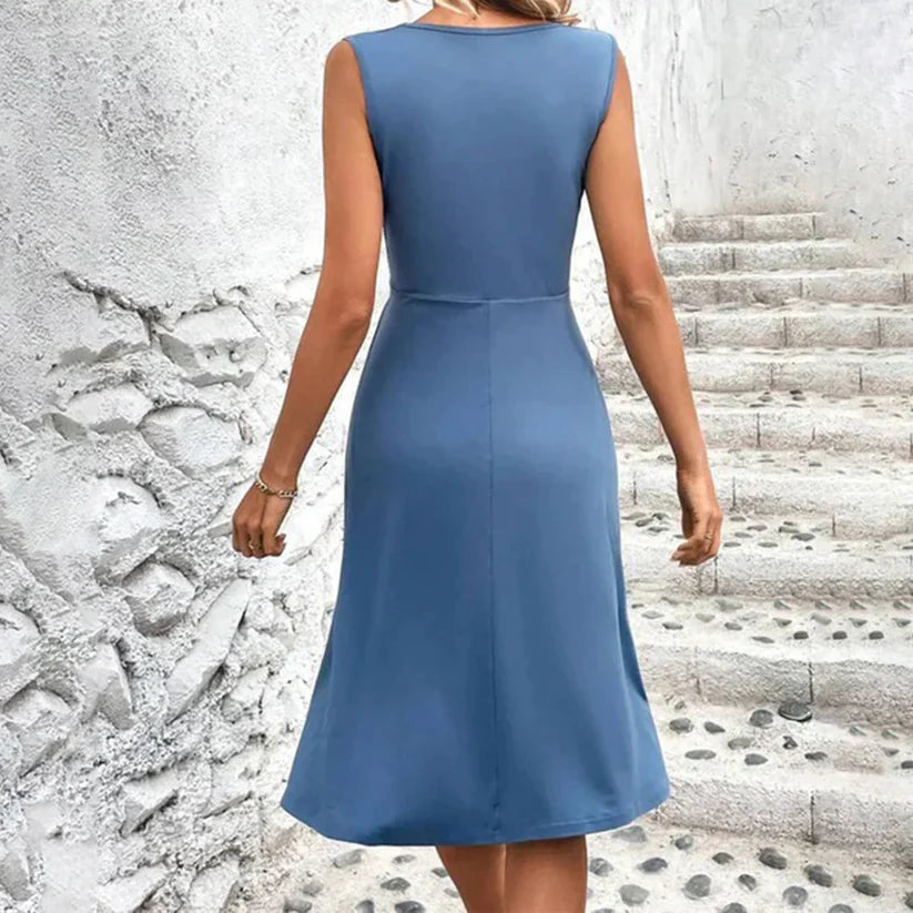 Sukienka Letnia Midi Kwiaty Dekolt V Elegancka Damska Casual