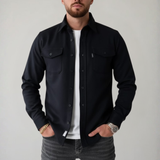 Męska koszula overshirt casual z kieszeniami na piersi i zapięciem na guziki