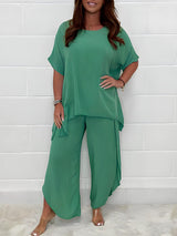 Oversize damski komplet dwuczęściowy – wygodny strój do relaksu