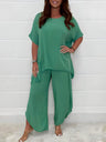 Oversize damski komplet dwuczęściowy – wygodny strój do relaksu