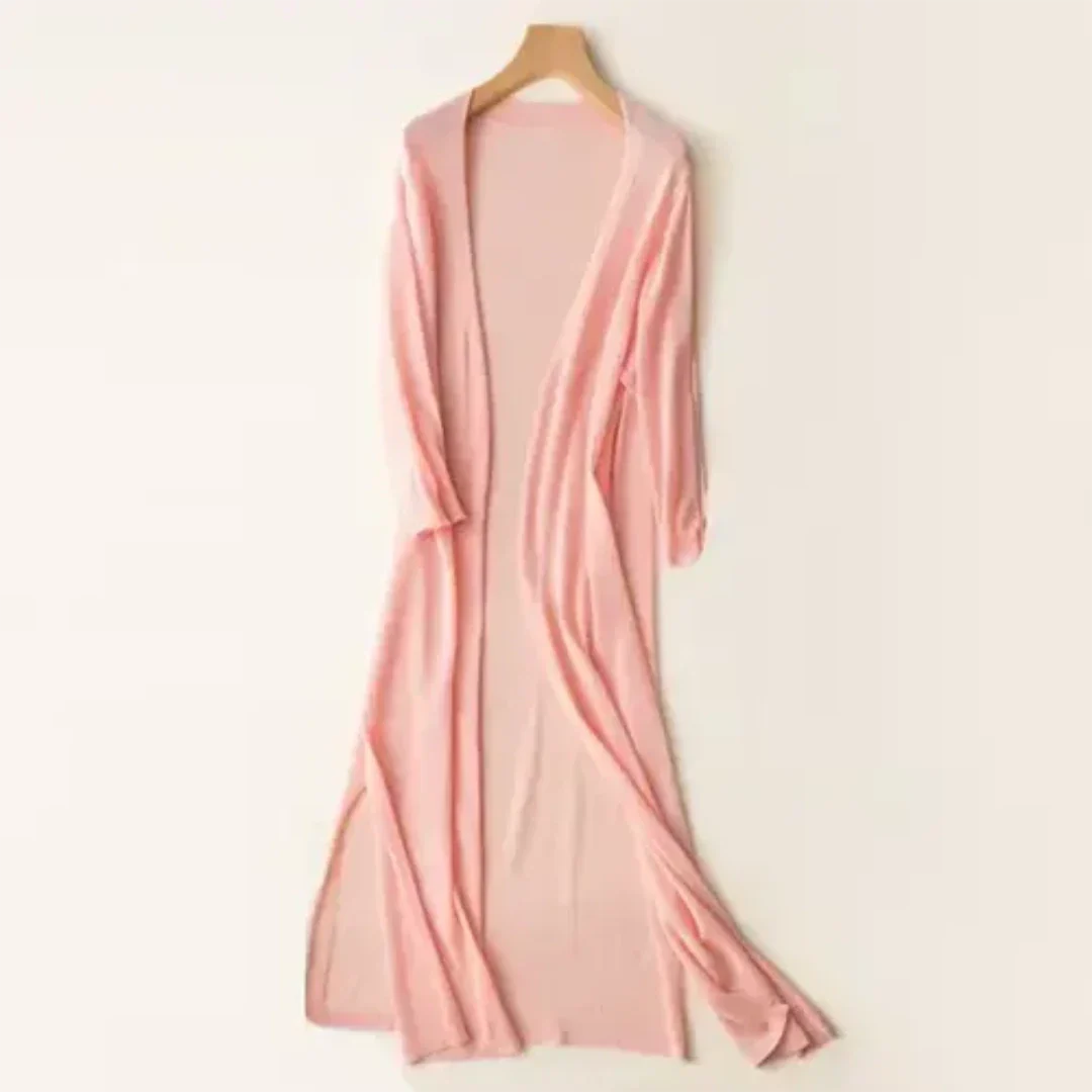 Długi Elegancki Kardigan Damski z Komfortem i Stylem