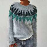 Sweter retro z wygodnym krojem i stylowym designem