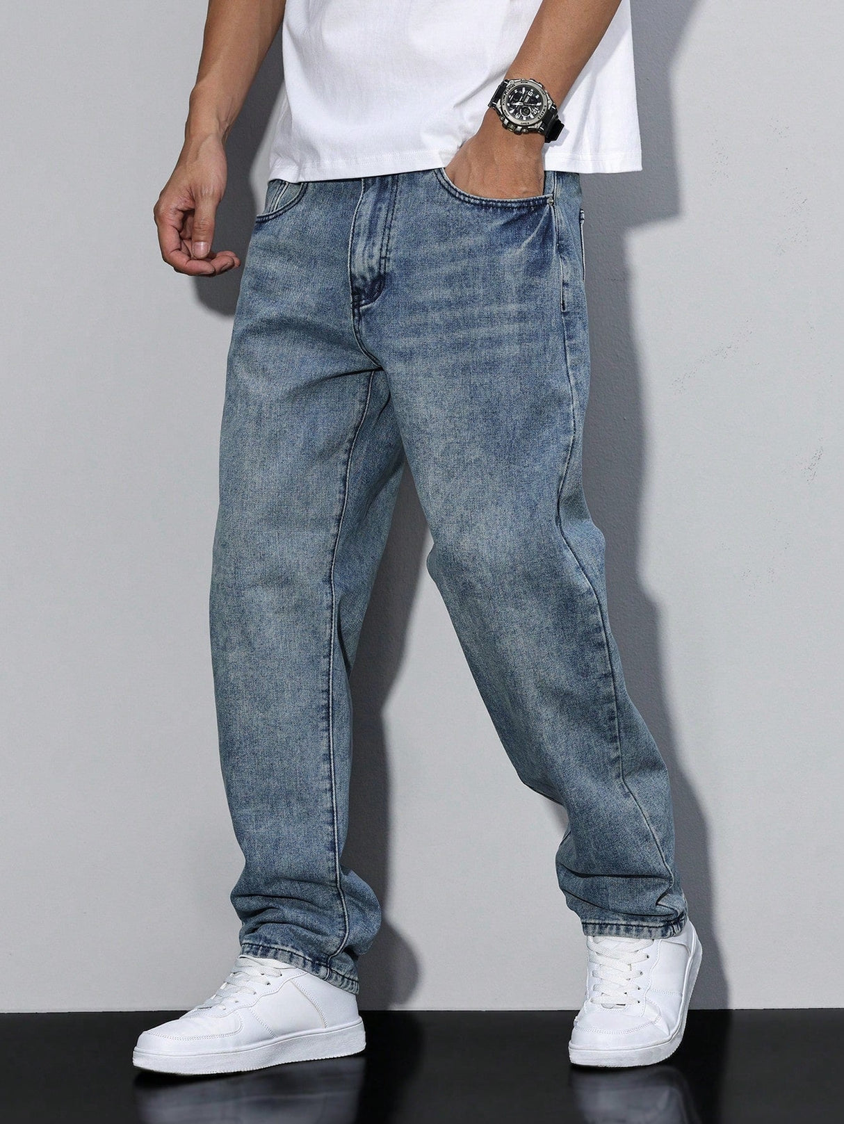 Męskie Baggy Jeans – Luźne Jeansy z Streetwearowym Stylem