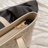 Damska torba shopper z kwiatowym wzorem – lekka i pojemna