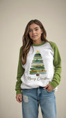 Damski Sweter Świąteczny – Merry Christmas Bluza z Motywem Choinki