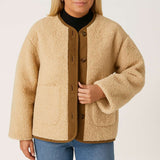 Damska bluza polarowa z zapięciem na guziki jesień zima