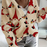 Świąteczny kardigan z reniferami – damski zimowy sweter z świątecznym motywem