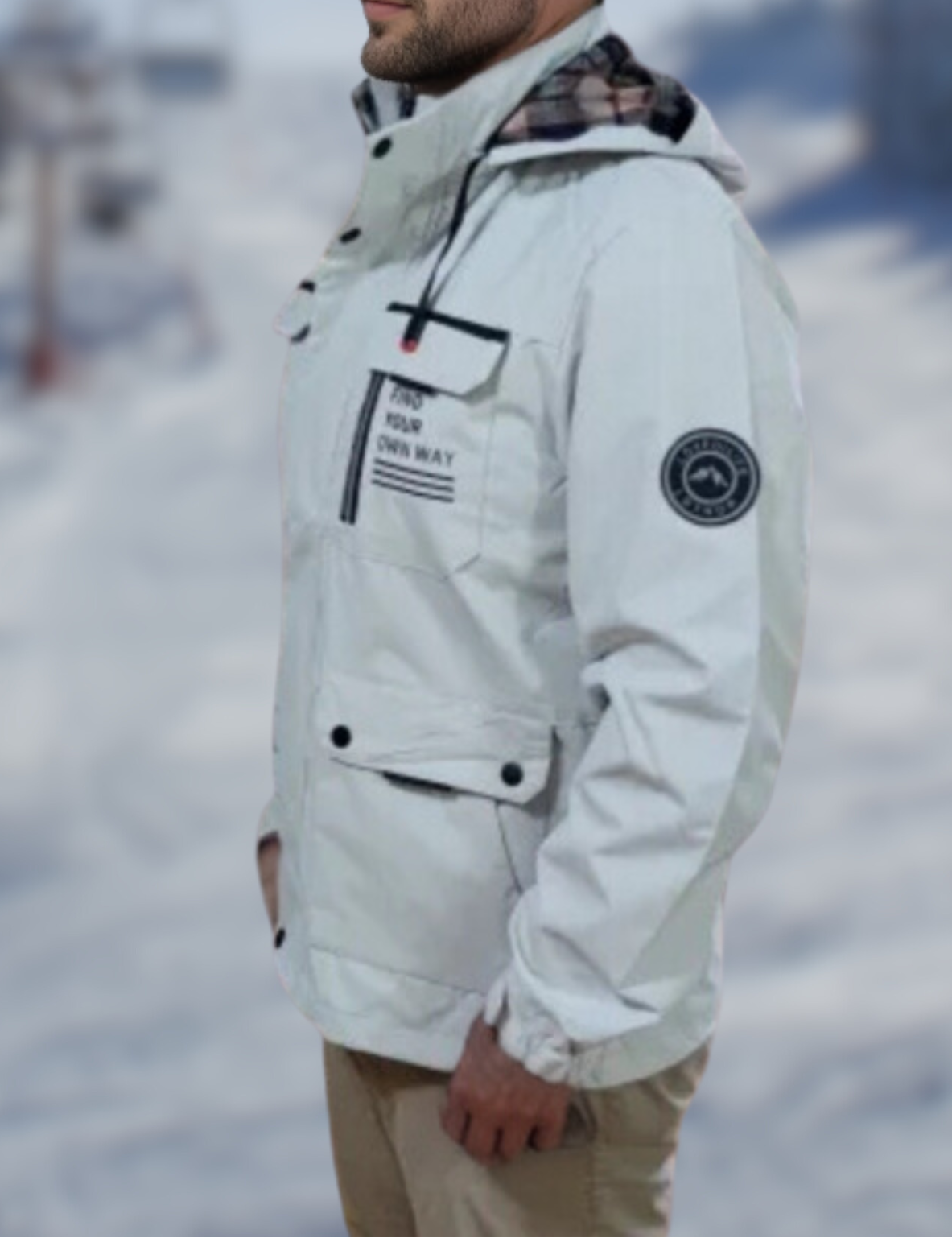 Męska zimowa parka – ciepła kurtka z kapturem i wieloma kieszeniami