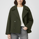 Krótka Damska Marynarka Dwurzędowa – Elegancka i Ponadczasowa