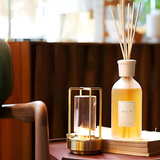 Nowoczesna lampa nastrojowa – Elegancka cylindryczna lampa stołowa z ciepłym światłem