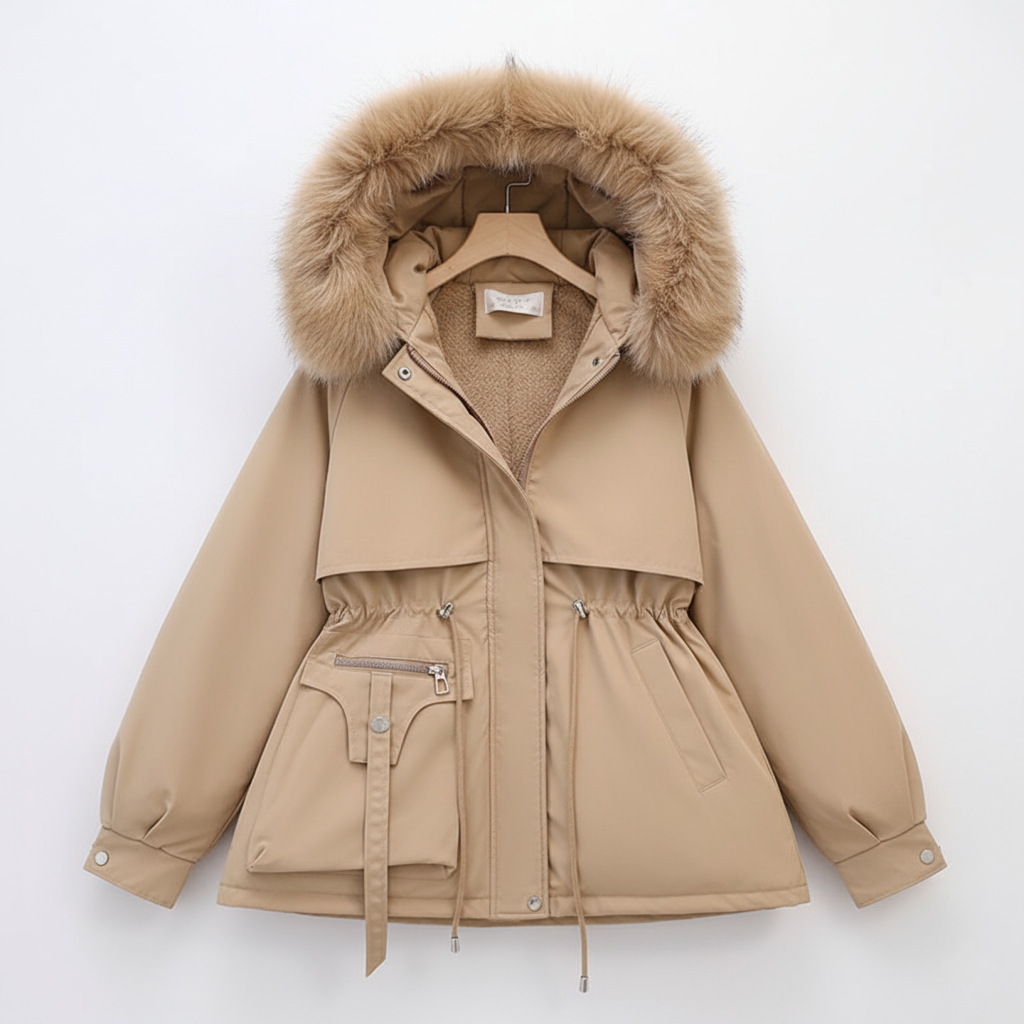 Damska zimowa kurtka z imitacją futra – ciepły i elegancki design