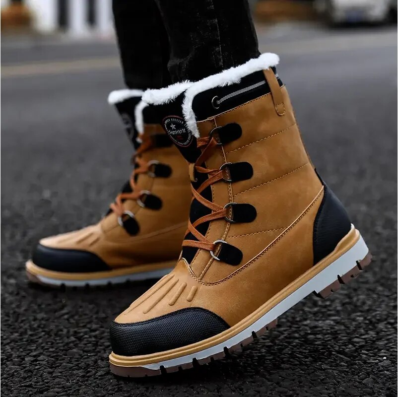 Męskie Buty Zimowe z Ciepłą Podszewką – Wygodny Uchwyt i Outdoorowy Styl