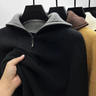 Męski sweter z półzamkiem – Dziany sweter z wysokim kołnierzem