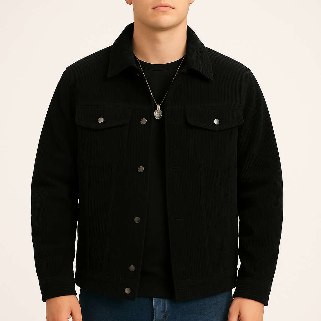 Męska kurtka sztruksowa bawełniana – lekka na wiosnę i jesień