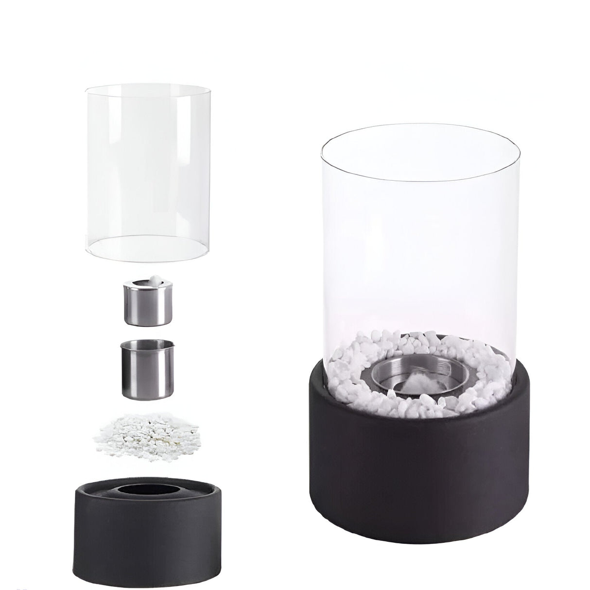 Kominek stołowy – Stylowy przenośny ogrzewacz atmosferyczny do wnętrz i na zewnątrz