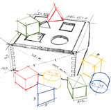 Drewniana Sorterka Kształtów – Montessori Sorter z Kolorowymi Klockami