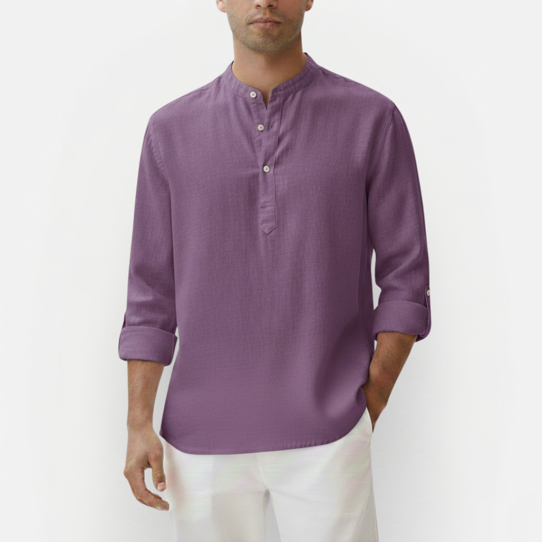 Męska lniana koszula lekka letnia casual