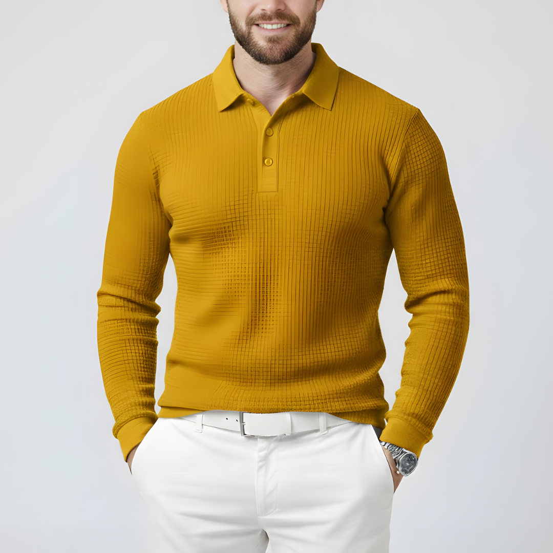 Męski Sweter Polo – Dzianinowy i Ponadczasowy Design