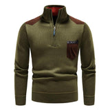 Męski Sweter z Zamkiem i Kieszonką – Stylowy, Ciepły, Wygodny