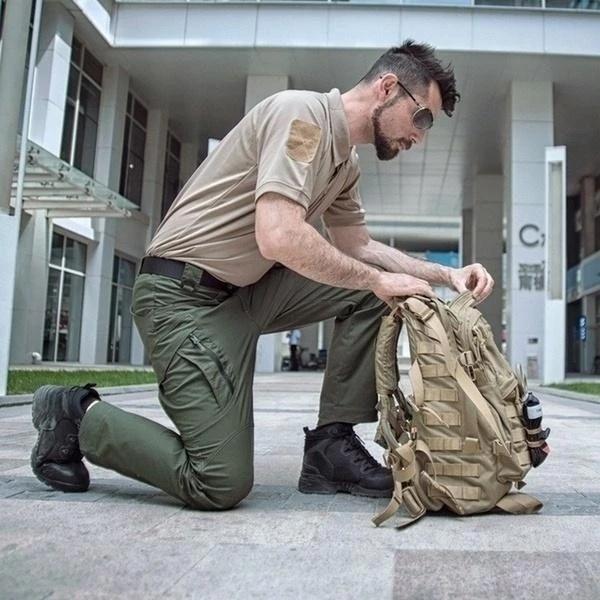 Spodnie Outdoorowe Z Kieszeniami Ergonomiczny Krój Męskie Casual
