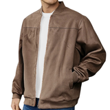 Kurtka Bomber Męska Minimalistyczny Krój Zamek Casual Styl