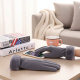 Ciepłe wodoodporne rękawiczki zimowe – ekran dotykowy, podszyte polarem dla kobiet