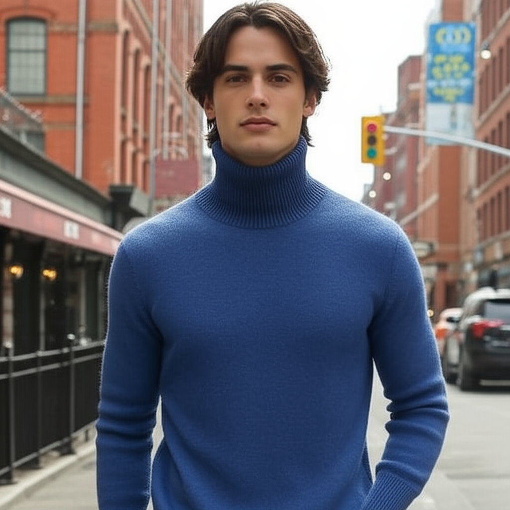 Męski Golf z Domieszką Kaszmiru – Styl, Komfort i Elegancja