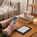 Ciepłe wodoodporne rękawiczki zimowe – ekran dotykowy, podszyte polarem dla kobiet