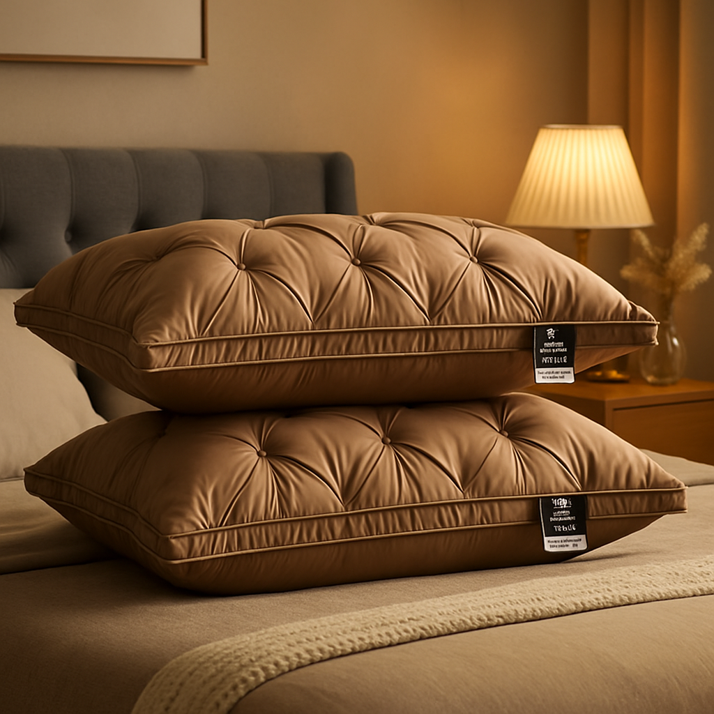 Luksusowa poduszka z gęsiego puchu | Wygodna poduszka do spania | Optymalne podparcie szyi