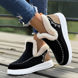 Ciepłe damskie kapcie z antypoślizgową podeszwą i pluszową podszewką