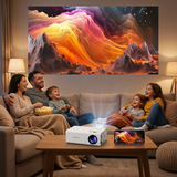 Mini Projektor 3000 Lumen - Przenośny, HDTV i USB, Idealny do Kina Domowego i Filmów na Zewnątrz